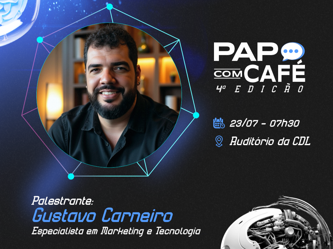 CDL de Monte Carmelo promove evento gratuito sobre Inteligência Artificial aplicada aos negócios