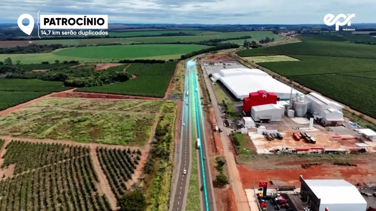 área de duplicação da br 365 em Patrocínio