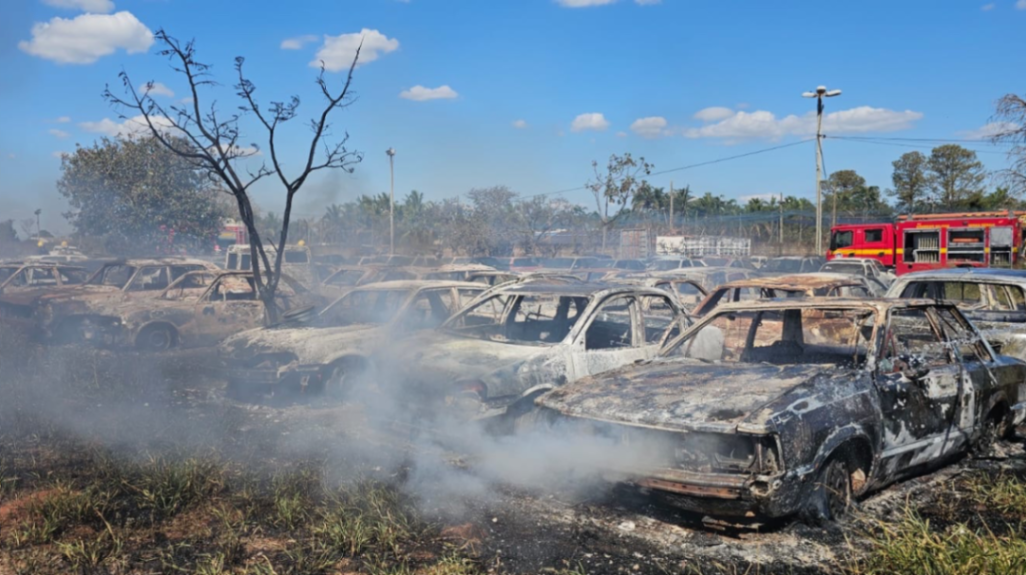 Incêndio pátio Uberlândia