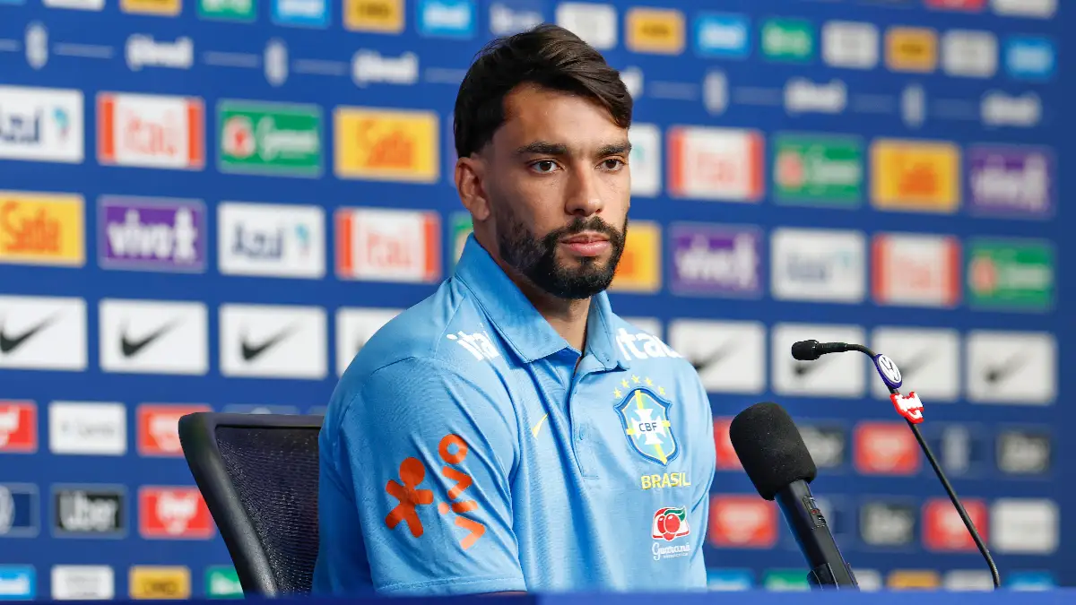 Meia Lucas Paquetá em entrevista durante a Copa do Mundo