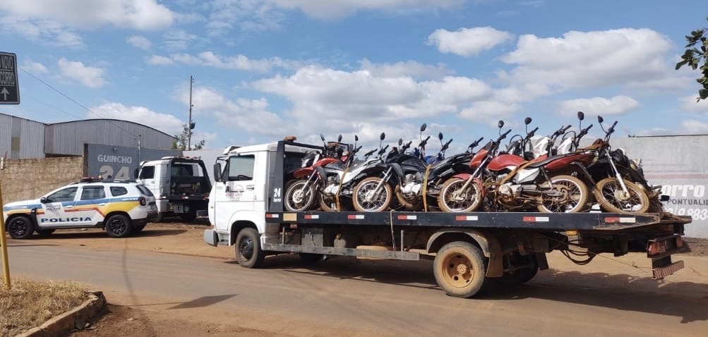 PM recupera mais 17 motos que eram vendidas em Monte Carmelo após serem furtadas em Uberlândia
