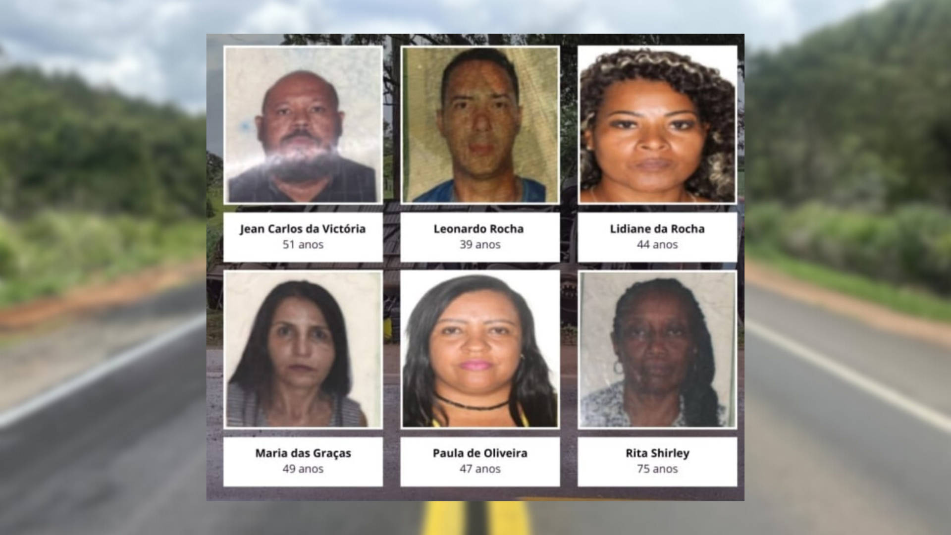 Seis vítimas do acidente de ônibus de turismo na BR-365 são identificadas