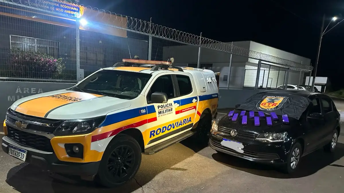 Homem é preso com 10 barras de maconha durante abordagem na MGC-354, em Patos de Minas