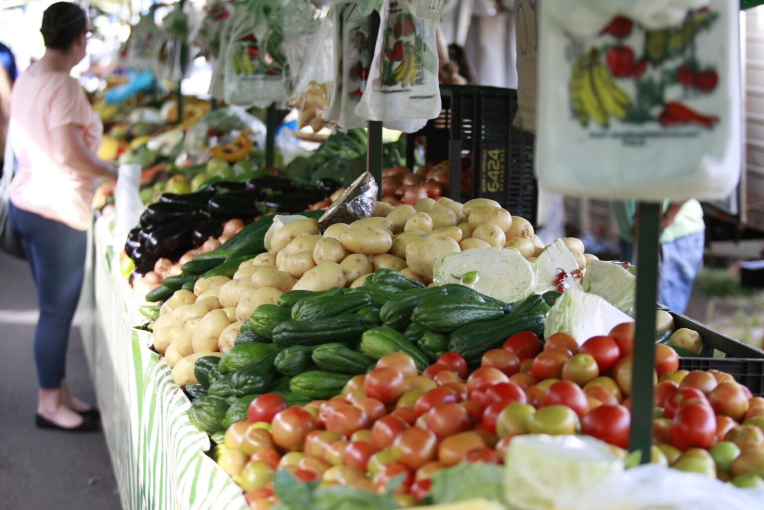 feira livre no município de Uberlândia MG