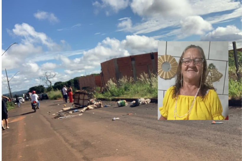Local onde idosa foi atropelada no bairro Jardim Ipiranga em Monte Carmelo